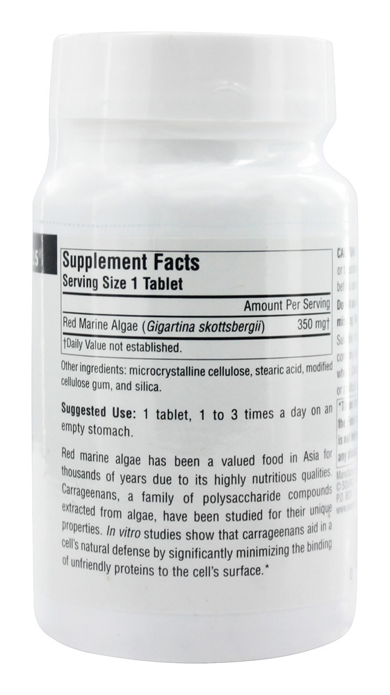 Algas Marinhas Vermelhas 350 mg. - 90 Tablets Source Naturals - Imagem 2