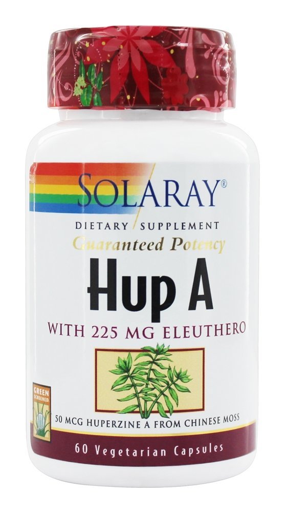 Hup A (Huperzina) Com 225 mg. de Eleuthero 50 mcg. - Cápsulas vegetarianas 60 Solaray