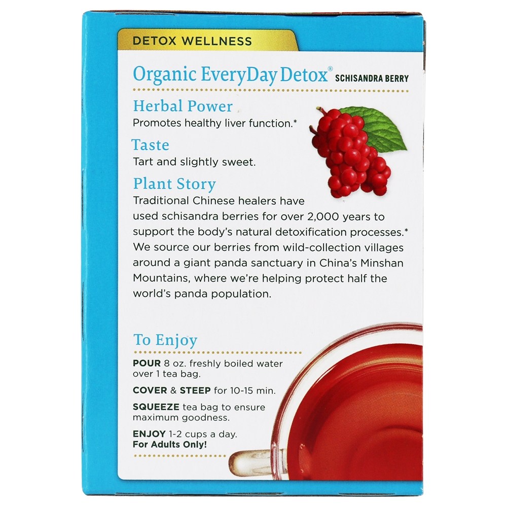 EveryDay Detox chá de ervas Schisandra Berry - 16 Saquinhos de Chá Traditional Medicinals - Imagem 3