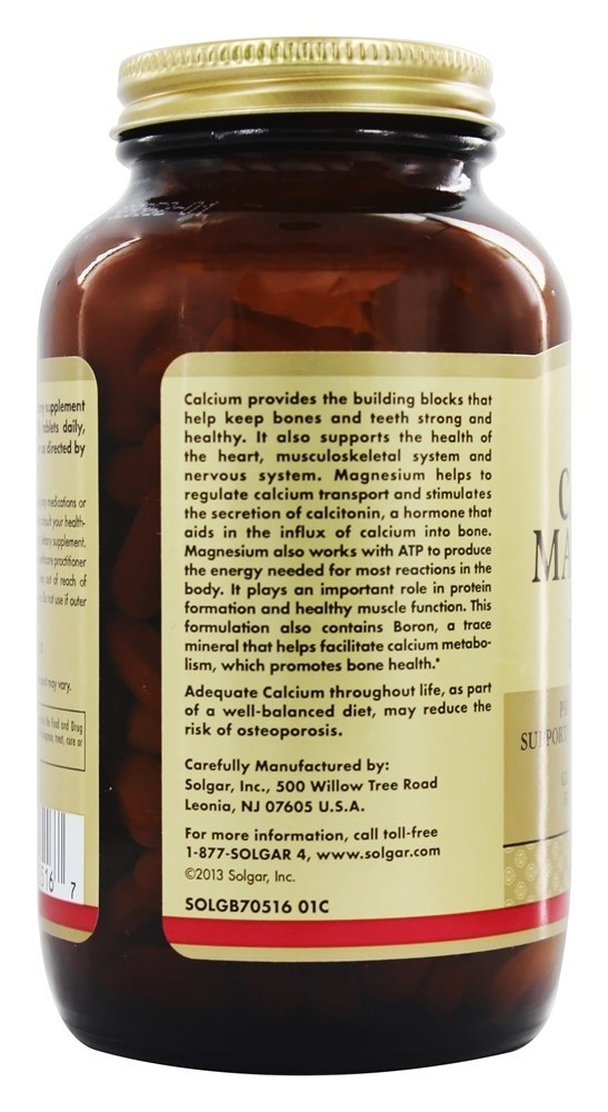 Boro De Magnésio De Cálcio - 250 Tablets Solgar - Imagem 4