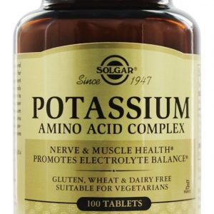 Comprar complexo de potássio (complexo de aminoácidos) - 100 tablets solgar preço no brasil potássio vitaminas e minerais suplemento importado loja 103 online promoção -