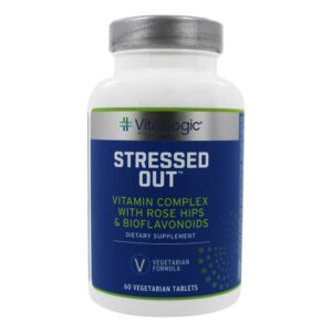 Estressado Fora Vitamina Complexo com Rosa Quadris & Bioflavonoid - Cápsulas vegetarianas 60 Vita Logic