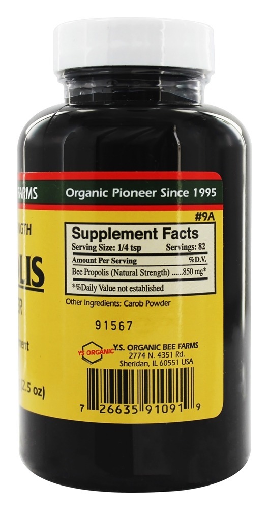 Própolis em Pó 70000 mg - 2.5 oz. YS Organic Bee Farms - Imagem 2