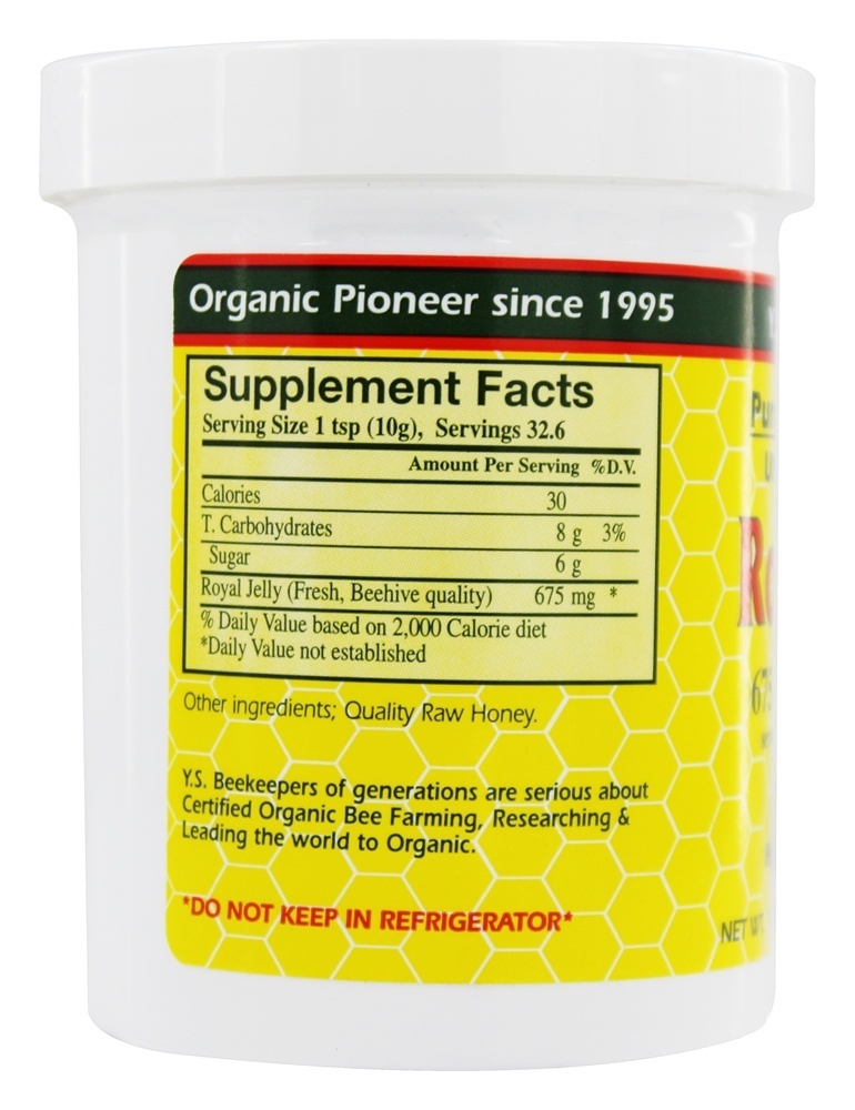 Real Geléia Em Mel Pure Roal Energizer Extremista Mega Força 22000 mg. - 11.5 oz. YS Organic Bee Farms - Imagem 2