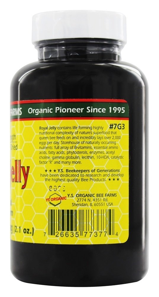 Geléia Real Pure Em Pó 60000 mg. - 2 oz. YS Organic Bee Farms - Imagem 3
