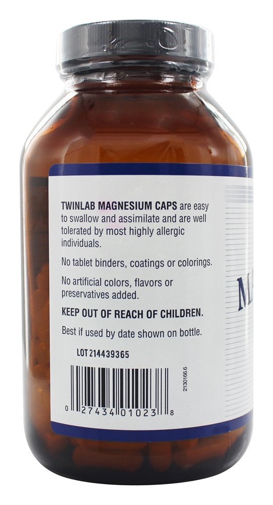 Magnésio Caps Alta Potência 400 mg. - Cápsulas 200 Twinlab - Imagem 3