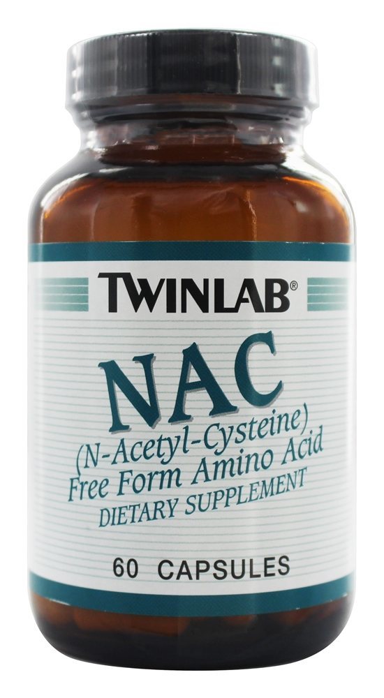 NAC N-Acetil-Cisteína Aminoácido de Forma Livre 600 mg. - Cápsulas 60 Twinlab