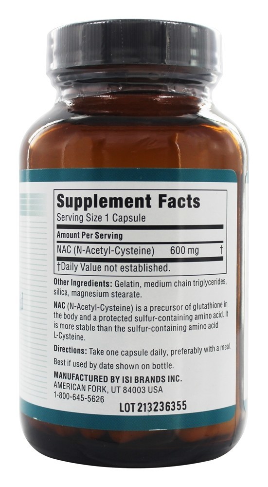 NAC N-Acetil-Cisteína Aminoácido de Forma Livre 600 mg. - Cápsulas 60 Twinlab - Imagem 2