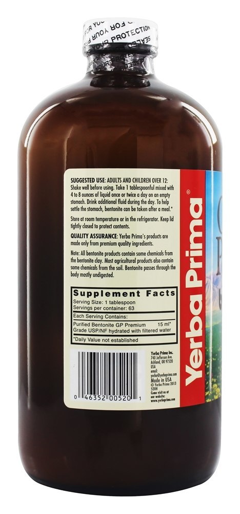 Bentonita de Great Plains Detox - 32 oz. Yerba Prima - Imagem 2