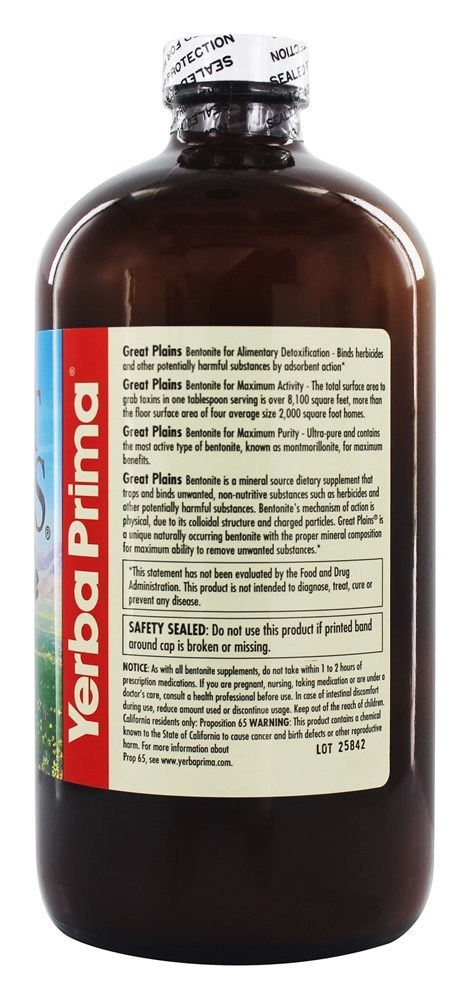 Bentonita de Great Plains Detox - 32 oz. Yerba Prima - Imagem 3