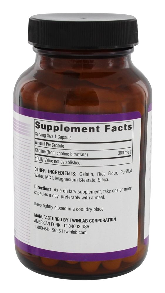 Tampas de Colina 300 mg. - Cápsulas 100 Twinlab - Imagem 2