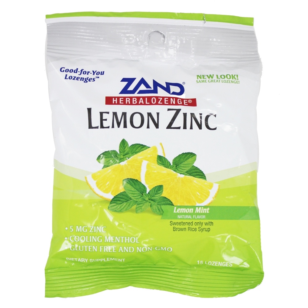 Hortelã de limão e zinco e limão Herbalozenge 5 mg . - 15 Pastilhas Zand