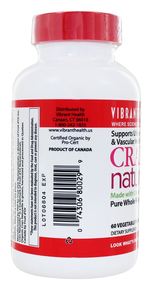 Cran Naturelle - Cápsulas vegetarianas 60 Vibrant Health - Imagem 4