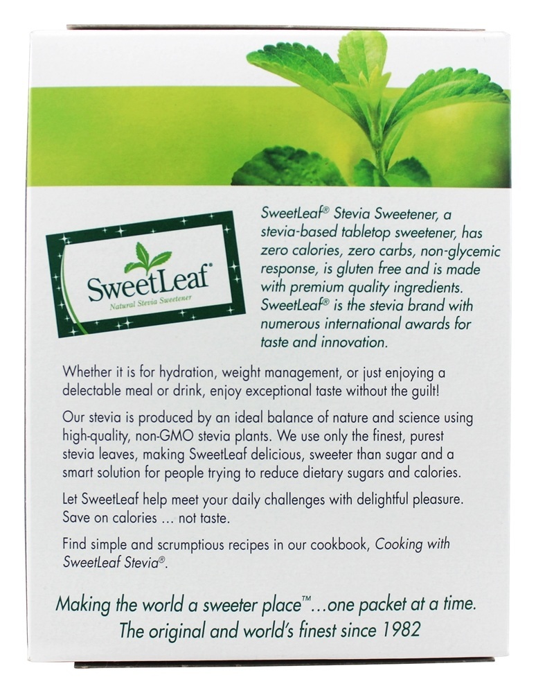 Adoçante de Estévia 100% Natural - Pacotes de 70 x 1g SweetLeaf - Imagem 4