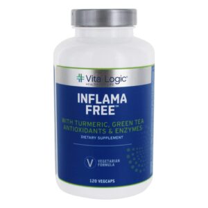 Inflama Livre com Cúrcuma, Chá Verde, Antioxidantes e Enzimas - Cápsulas vegetarianas 120 Vita Logic