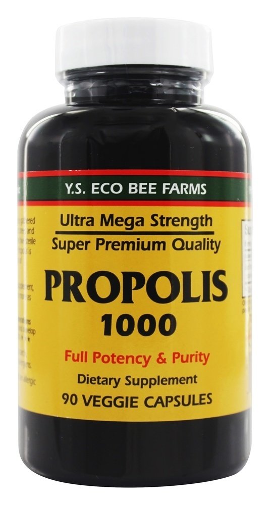 Tampas da Própolis 1000 mg. - Cápsulas 90 YS Organic Bee Farms