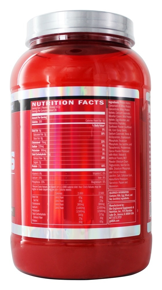 Syntha-6 Proteína em Pó de Liberação Constante Sabor Milkshake de Chocolate - 2.91 lbs. BSN - Imagem 2