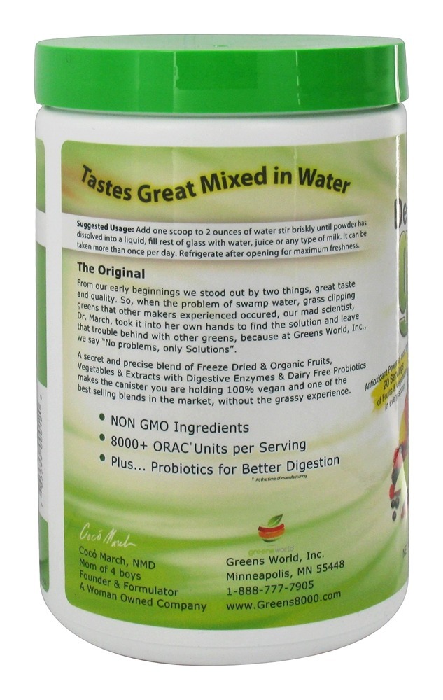 Deliciosos Verduras 8000 Sabor Original - 10.6 oz. Greens World - Imagem 3