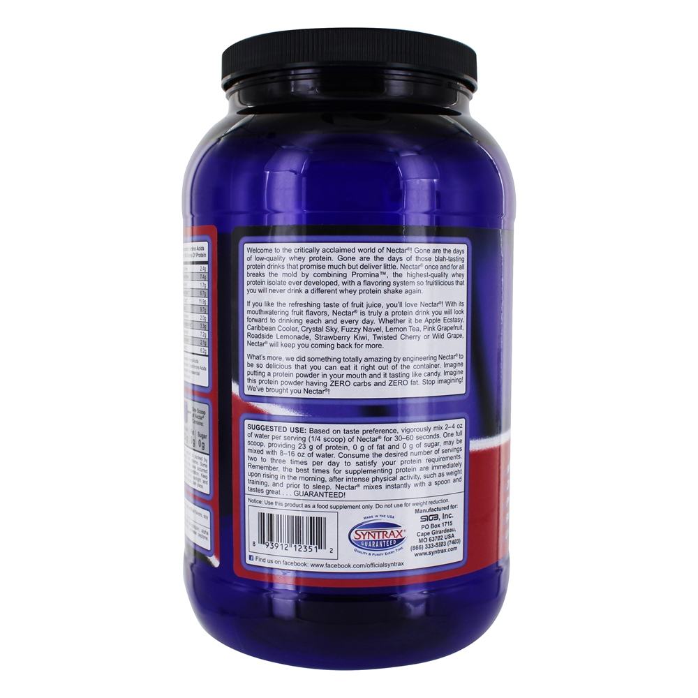 Néctar Soro de leite coalhado Proteína Isolar Retorcido Cereja - 2 lbs. Syntrax - Imagem 3