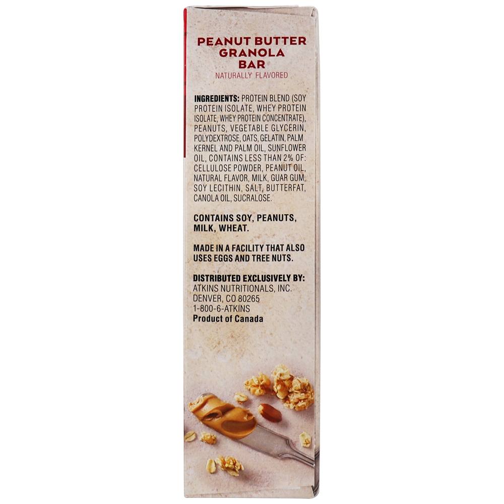 Barras De Refeição De Retido De Proteínas Granola De Amendoim De Amendoim - 5 Barras Atkins - Imagem 3