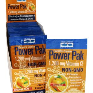 Eletrólito Energia Poder Pak Laranja Explosão - 30 Pacotes (s) Trace Minerals Research