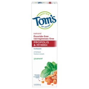 Comprar creme dental natural propolis & mirra fluoride-free hortelã - 5. 5 oz. Tom's of maine preço no brasil cuidados pessoais & beleza pasta de dentes suplemento importado loja 29 online promoção -