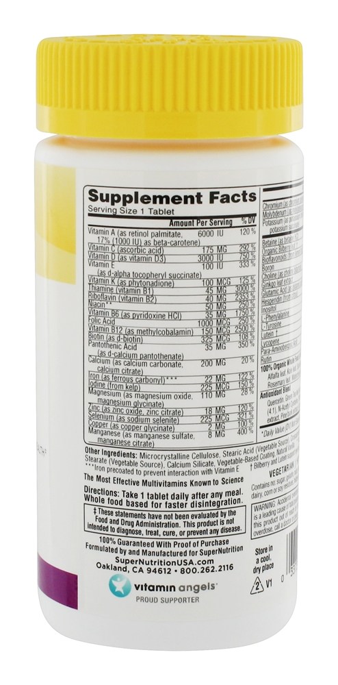 Simply One 50 + Multivitaminas Mulheres Triplo Poder - 30 Tablets Super Nutrition - Imagem 2