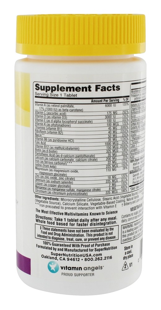 Simply One 50 + Multivitaminas Mulheres Triplo Poder - 90 Tablets Super Nutrition - Imagem 2