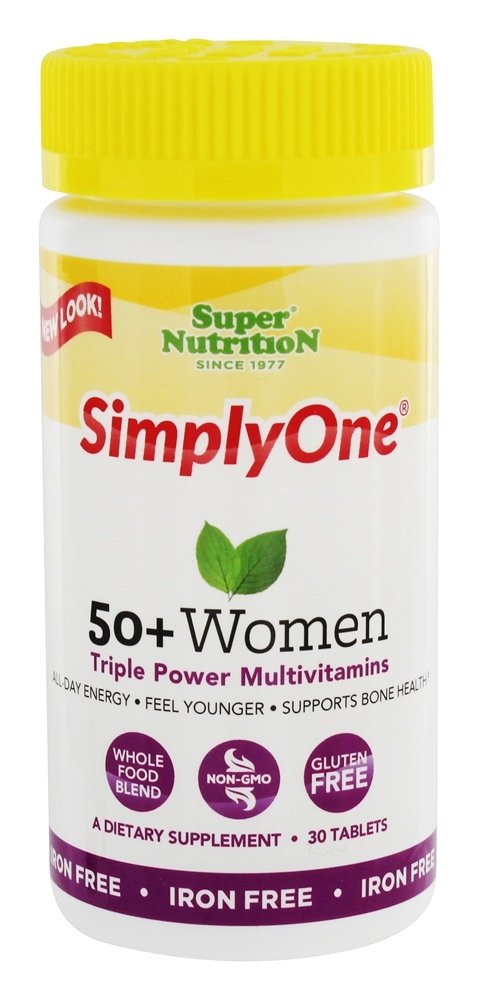 Simply One Multivitamínico Para Mulheres Com +50 Anos Potência Tripla Sem Ferro - 30 Tablets Super Nutrition