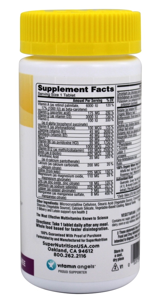 Simply One Multivitamínico Para Mulheres Com +50 Anos Potência Tripla Sem Ferro - 30 Tablets Super Nutrition - Imagem 2