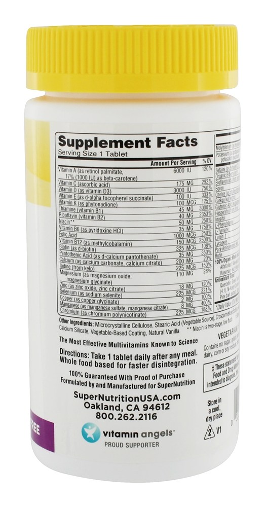 Simply One Multivitamínico Para Mulheres Com +50 Anos Potência Tripla Sem Ferro - 90 Tablets Super Nutrition - Imagem 2