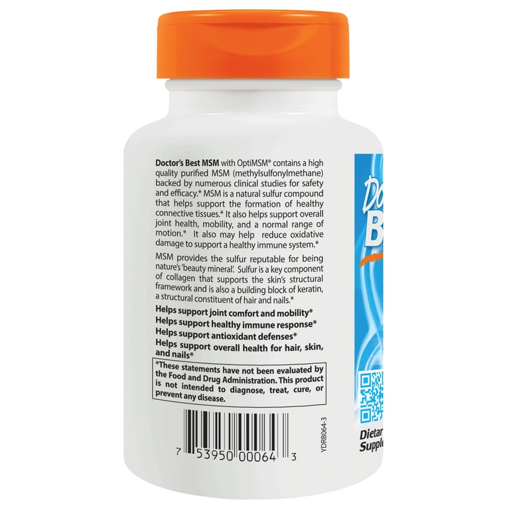 MSM 1000 mg. - Cápsulas 180 Doctor's Best - Imagem 3