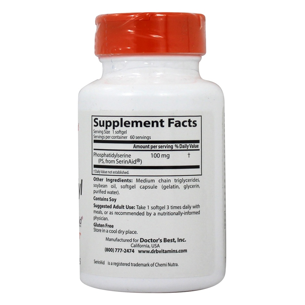 Fosfatidil Serina 100 mg. - 60 Softgels Doctor's Best - Imagem 2