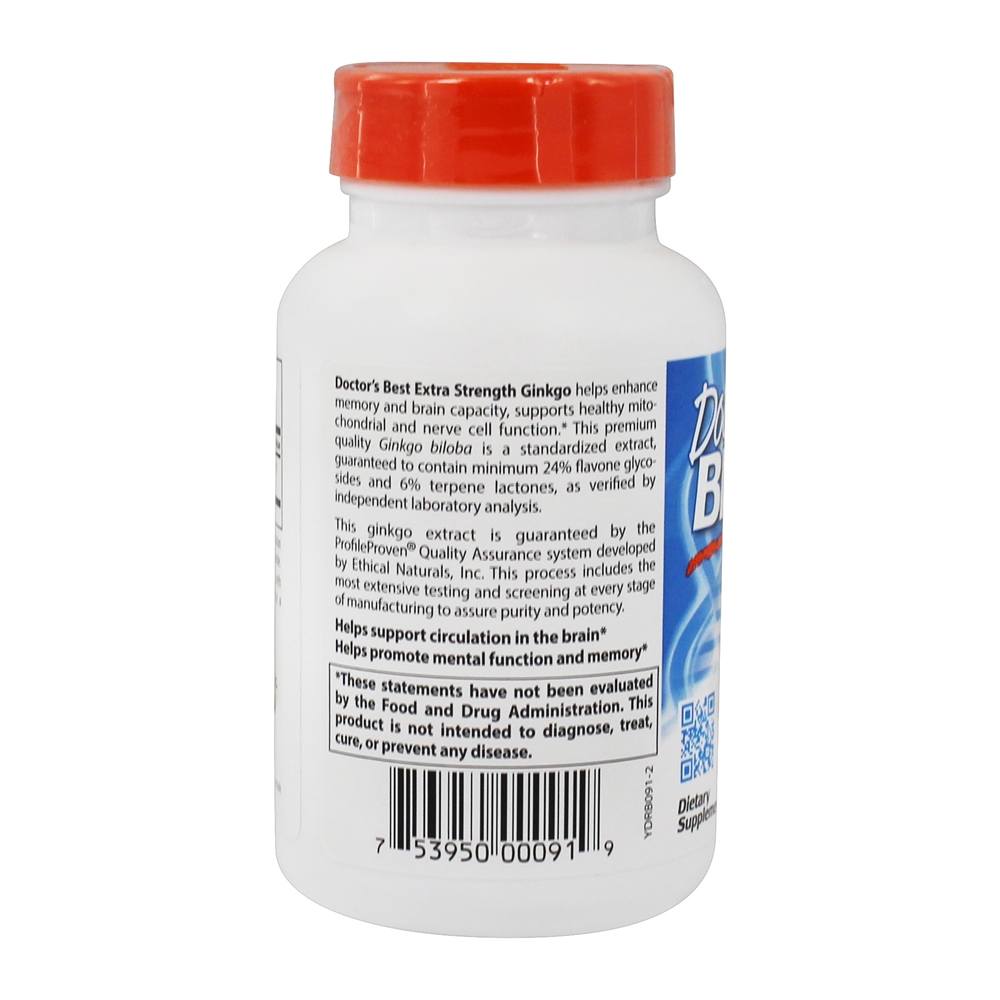 Ginkgo Força Extra 120 mg. - Cápsulas vegetarianas 120 Doctor's Best - Imagem 3