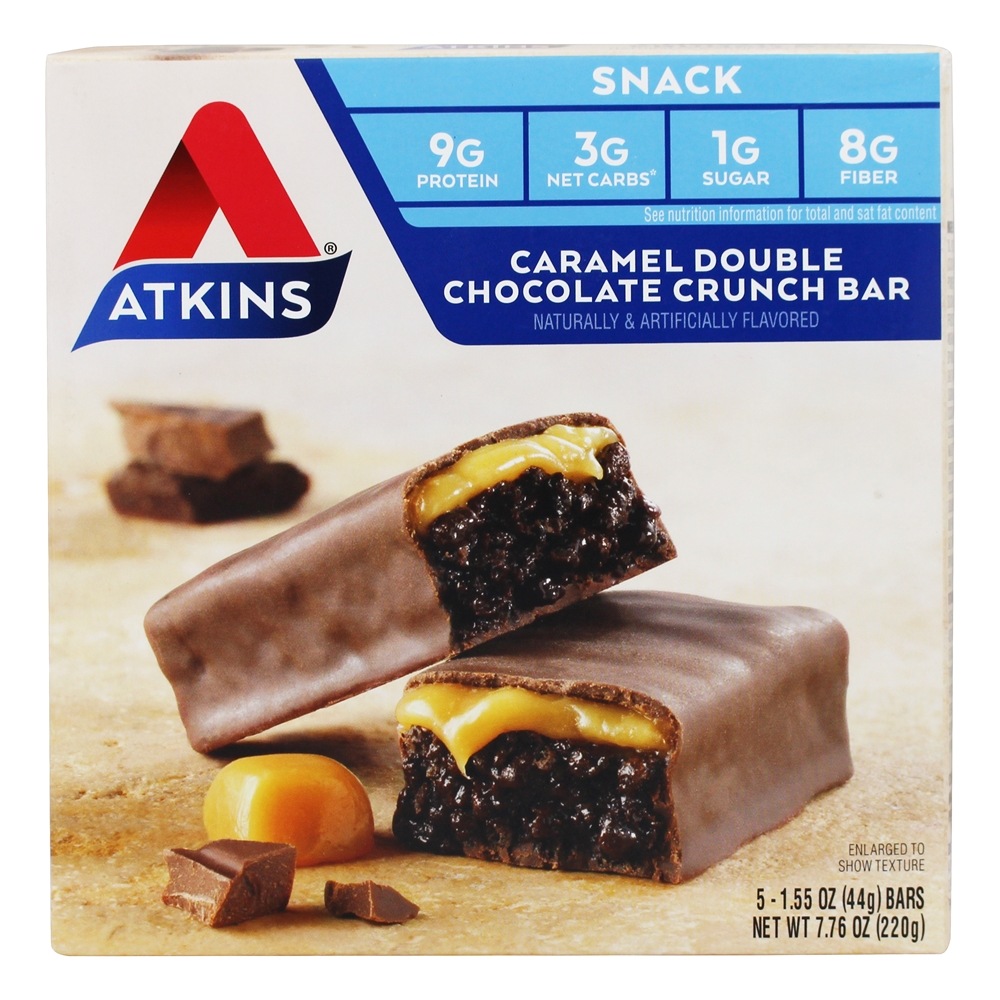 Lanche Barras Caixa Caramelo Dobrar Chocolate Crise - 5 Barras Atkins