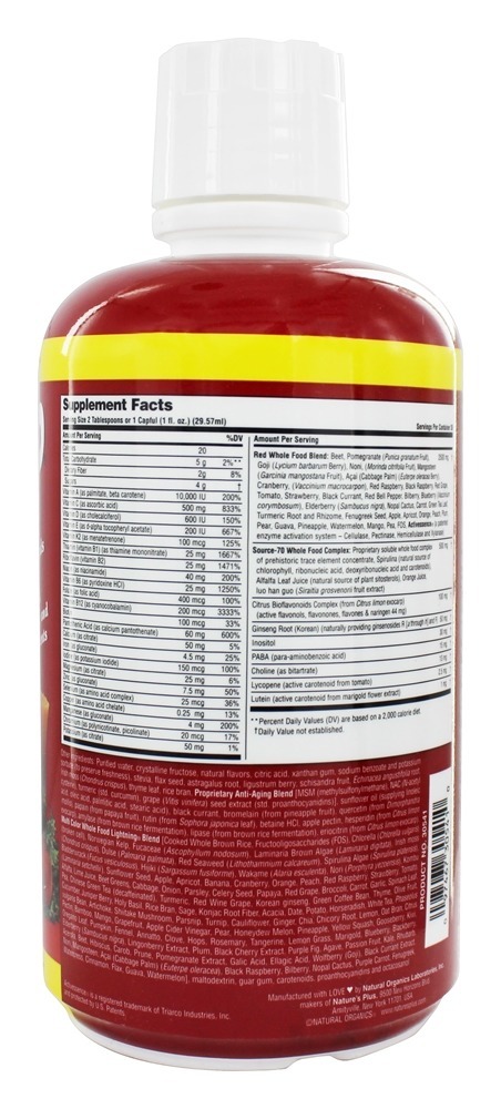 Fonte de Vida Vermelho Líquido Misto Baga - 30 fl. oz. Natures Plus - Imagem 2