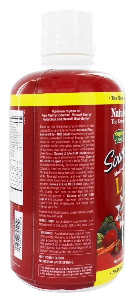 Fonte de Vida Vermelho Líquido Misto Baga - 30 fl. oz. Natures Plus - Imagem 3