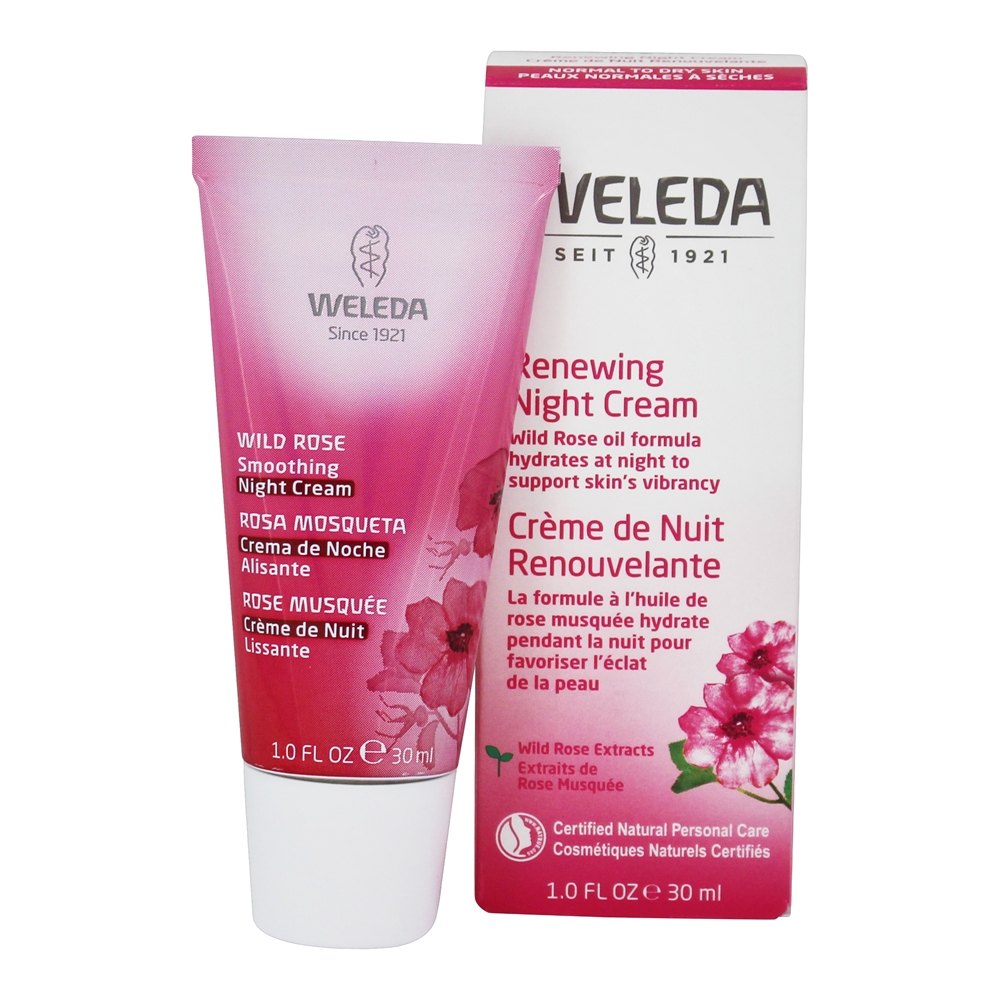 Renovação de Creme de Noite Facial Wild Rose Extractos - 1 fl. oz. Weleda