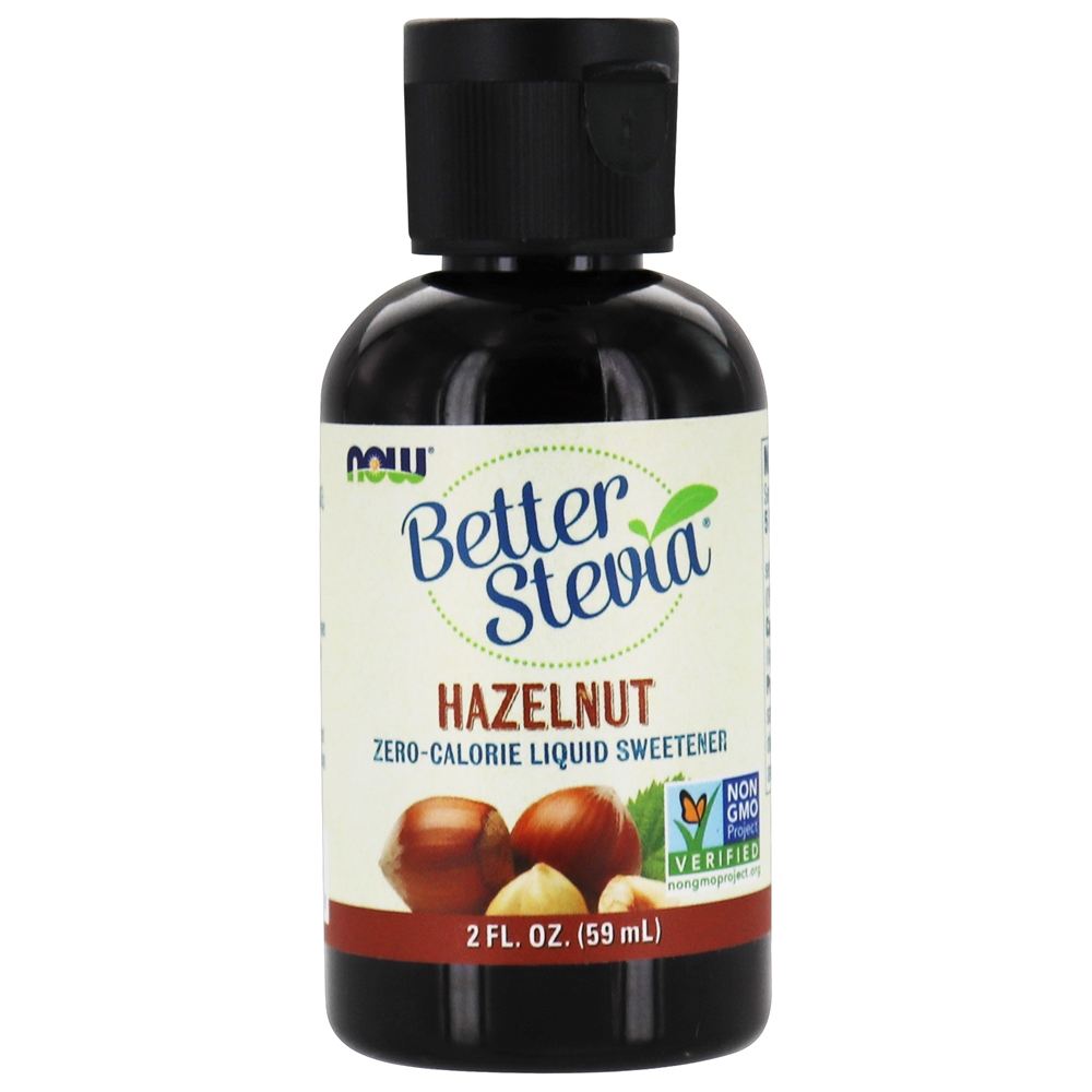 BetterStevia Adoçante Líquido Avelã - 2 fl. oz. NOW Foods