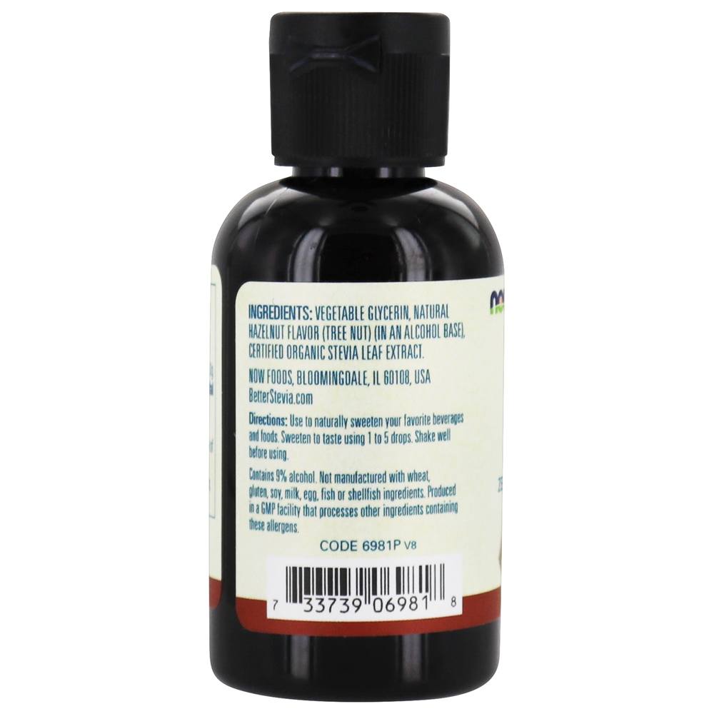 BetterStevia Adoçante Líquido Avelã - 2 fl. oz. NOW Foods - Imagem 2
