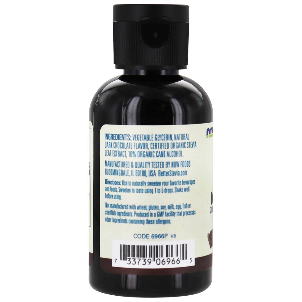 Adoçante Líquido BetterStevia Chocolate Amargo - 2 fl. oz. NOW Foods - Imagem 3