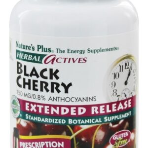 De ervas Ativos Alargado Liberar Preto Cereja 750 mg. - 30 Comprimidos vegetarianos Natures Plus