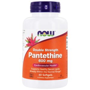 Dupla força da pantetina 600 mg. - 60 Softgels NOW Foods