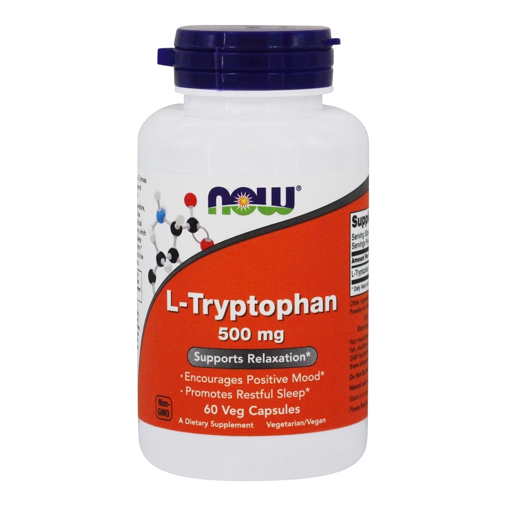 L-Triptofano 500 mg. - 60 Cápsula (s) vegetal (s) NOW Foods