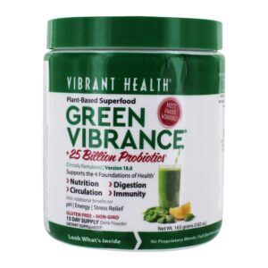 Green Vibrance Versão 18.0 Superalimento de Base Vegetal - 5.82 oz. Vibrant Health