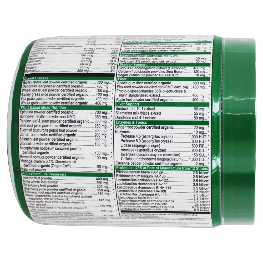 Green Vibrance Versão 18.0 Superalimento de Base Vegetal - 5.82 oz. Vibrant Health - Imagem 4