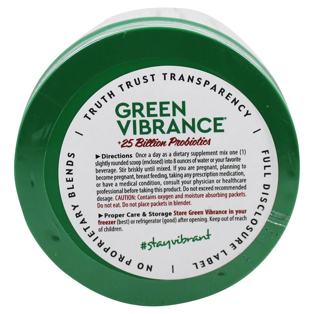 Green Vibrance Versão 18.0 Superalimento de Base Vegetal - 5.82 oz. Vibrant Health - Imagem 6