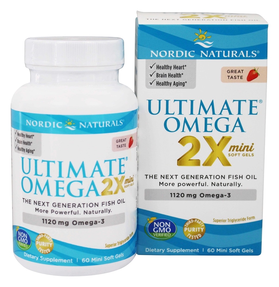 Ultimate Omega 2X Sabor Morango 1120 mg. - 60 Mini cápsulas gelatinosas Nordic Naturals