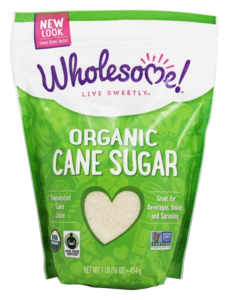 Açúcar de cana orgânico - 1 lb. Wholesome!