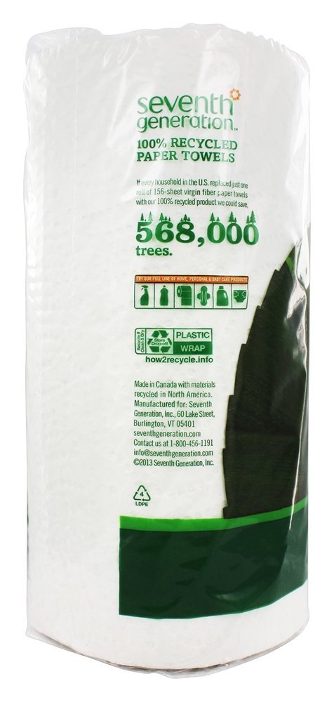 Toalhas de papel 100 Jumbo branco reciclado% 156 Sheets - 1 rolo (s) Seventh Generation - Imagem 3
